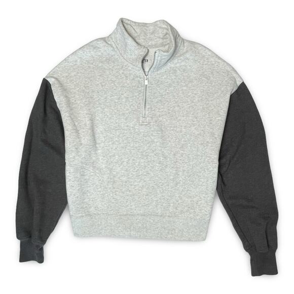Hollister Quarter-Zip Pullover | Women’s Small | Gray Colorblock - Picture 2 of 8